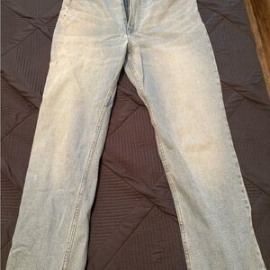 Abercrombie & Fitch Women's Light Blue Straight Leg Jeans